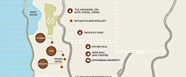 Hiranandani Anchorage Egattur - Location Map