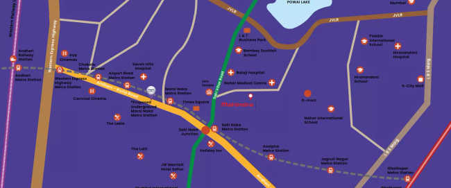 Mahindra Alcove Chandivali - Location Map