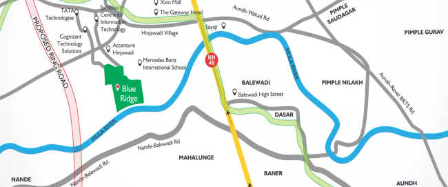 Paranjape Schemes Blue Ridge Hinjewadi - Location Map