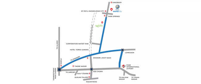 Pride Kingsbury Charholi - Location Map