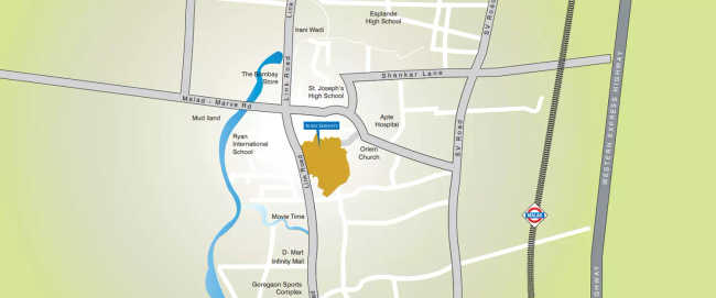 Sheth Auris Serenity Malad - Location Map