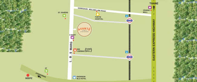 Sheth Avante Kanjurmarg - Location Map