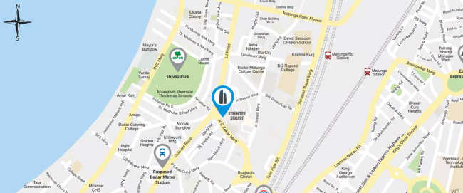 Kohinoor Square Dadar - Location Map
