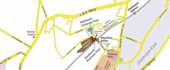 Neelkanth Business Park Vidyavihar - Location Map