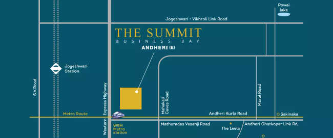 Omkar The Summit Andheri - Location Map