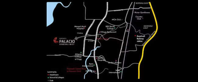 Ruparel Palacio Retail Kandivali - Location Map