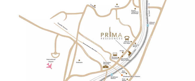 Wadhwa Prima Residences Ghatkopar - Location Map