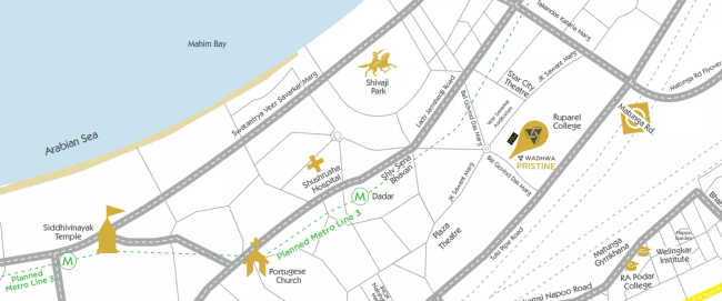 Wadhwa Pristine Matunga - Location Map