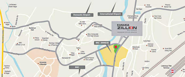 Kanakia Zillion Kurla - Location Map