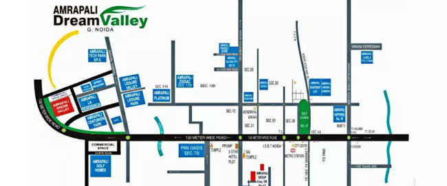Amrapali Dream Valley Techzone IV Greater Noida W - Location Map