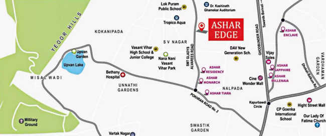 Ashar Edge Pokhran Road 2 - Location Map