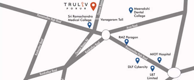 DRA Truliv Egattur - Location Map