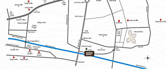 Ganga Serio Kharadi - Location Map