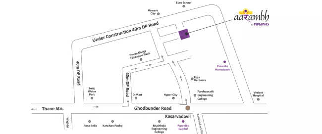 Puraniks Aarambh Ghodbunder Road - Location Map