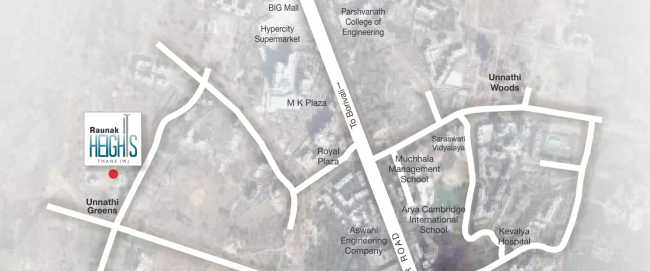 Raunak Heights Ghodbunder Road - Location Map