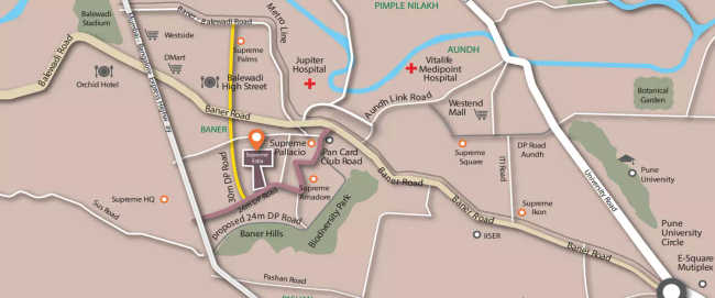 Supreme Estia Baner - Location Map