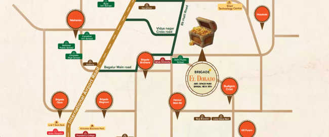 Brigade El Dorado Huvinayakanahalli - Location Map