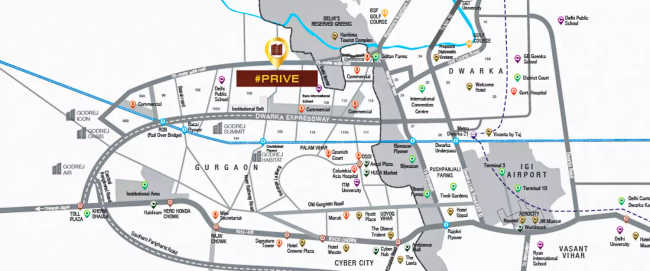 Godrej Meridien Prive Sector 106 - Location Map