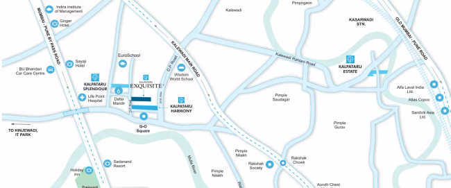 Kalpataru Exquisite Wakad - Location Map