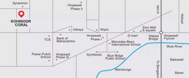 Kohinoor Coral Hinjewadi - Location Map