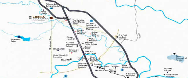 Lodha Belmondo Gahunje - Location Map
