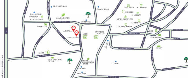 Sobha Rajvilas Gopalapura - Location Map