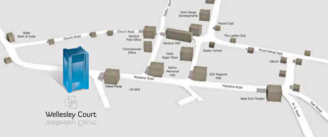 Goel Ganga Wellesly Court Camp - Location Map