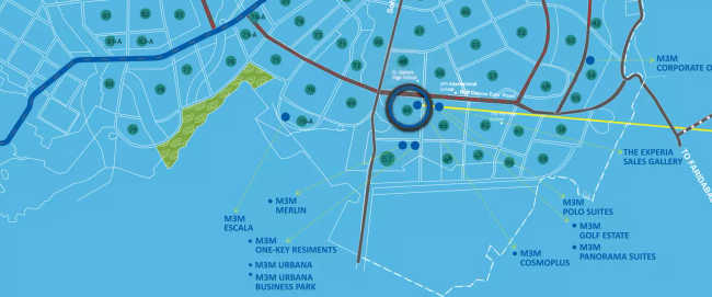 M3M Cosmopolitan Sector 66 - Location Map