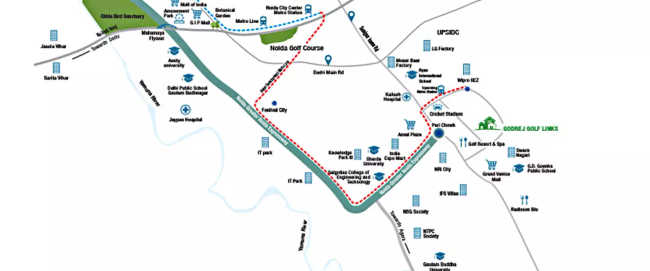 Godrej Golf Links Sector 27 Greater Noida W - Location Map
