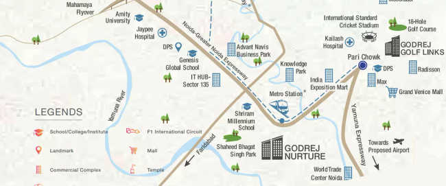 Godrej Nurture Sector 150 - Location Map