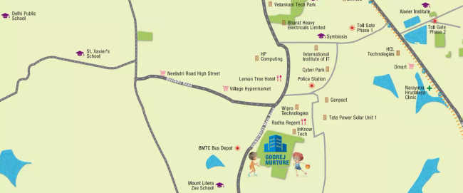 Godrej Nurture Electronic City - Location Map