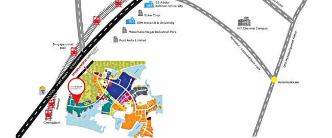 Mahindra Lakewoods Singaperumal Koli - Location Map