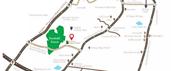 Sobha Forest Edge Kanakapura - Location Map