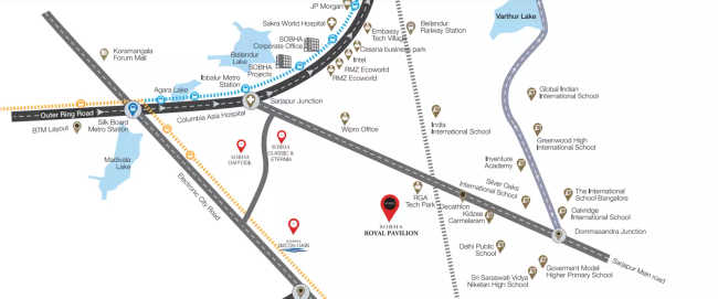 Sobha Royal Pavilion Chikkakannalli - Location Map