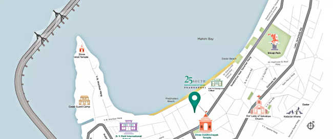 Wadhwa 25 South Prabhadevi - Location Map