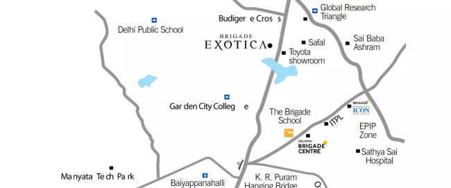 Brigade Bhuwalka Icon Whitefield - Location Map