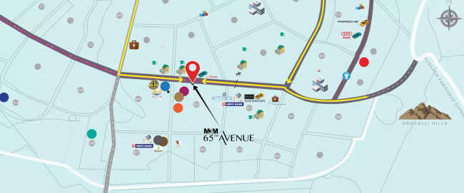 M3M 65th Avenue Sector 65 - Location Map