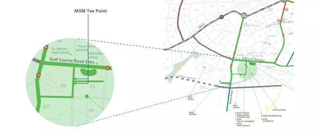 M3M Tee Point Sector 65 - Location Map