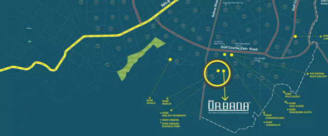 M3M Urbana Sector 67 - Location Map