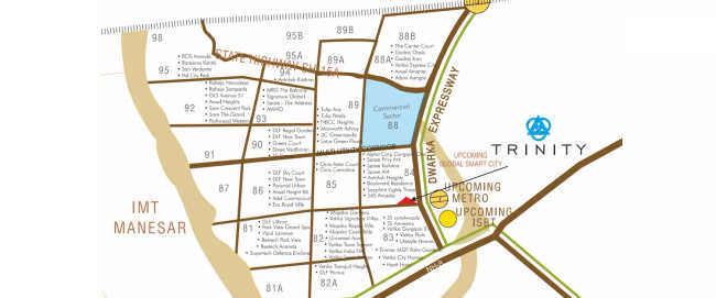 Raheja Trinity Sector 84 - Location Map