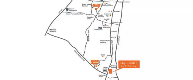Puravankara Sky Condos Kelambakkam - Location Map