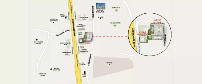 Ashar Sapphire Ghodbunder Road - Location Map