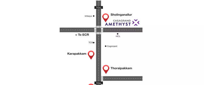 Casagrand Amethyst Sholinganallur - Location Map