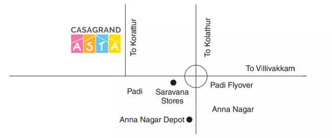 Casagrand Asta Korattur - Location Map