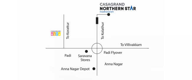 Casagrand Northern Star Vandalur - Location Map