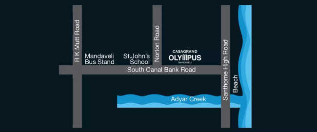 Casagrand Olympus Mandaveli - Location Map