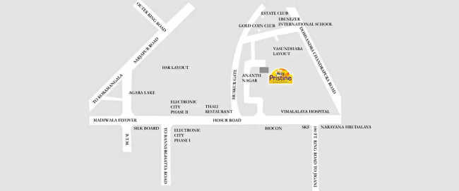Pride Pristine Electronic City - Location Map