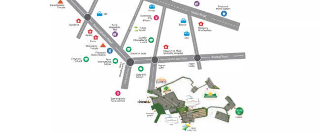 Pride Sunrise Jigani - Location Map