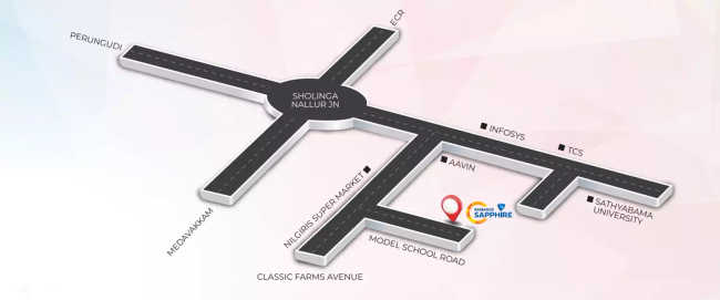 Radiance Sapphire Sholinganallur - Location Map