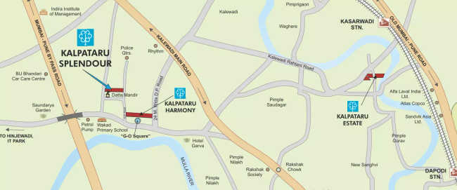 Kalpataru Splendour Wakad - Location Map